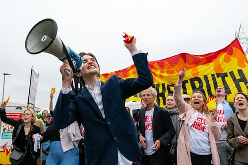 Fossil Free London disrupts Shell’s AGM at the InterContinental O2, London, UK