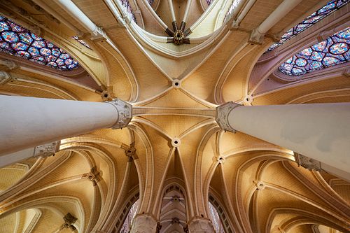 chartres, cathedrale,gothique, sculpturenef, déambulatoire