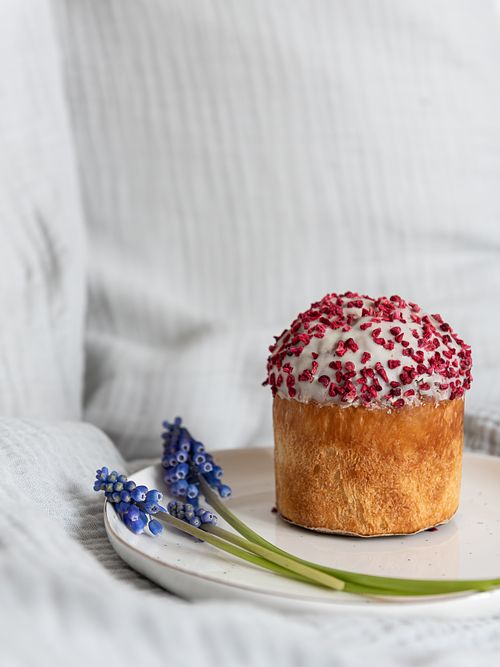 Muffin on a plate
