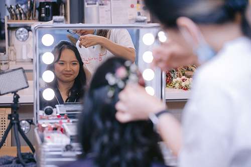 Bride and Groom Getting Ready
