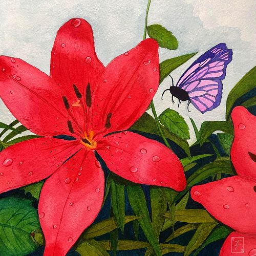 Lilies After the Rain