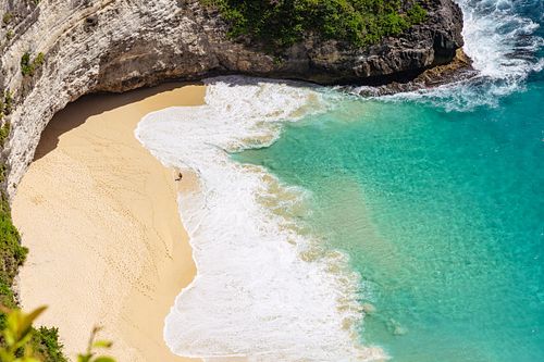 Perfect Secluded Tranquil Bali Beach Scene