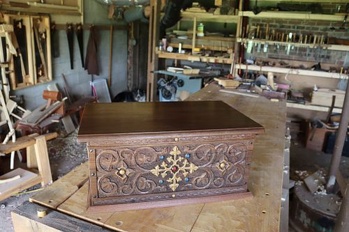 portable altar closed and ready for travel