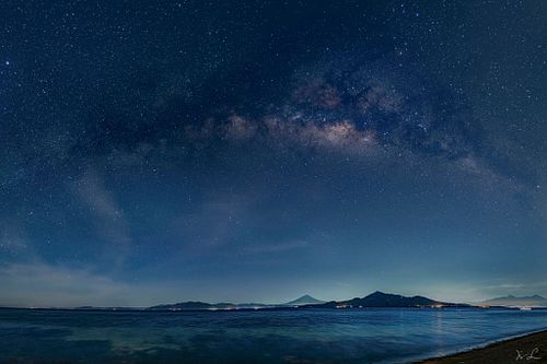 Moonlit North Sulawesi beneath the Milky Way