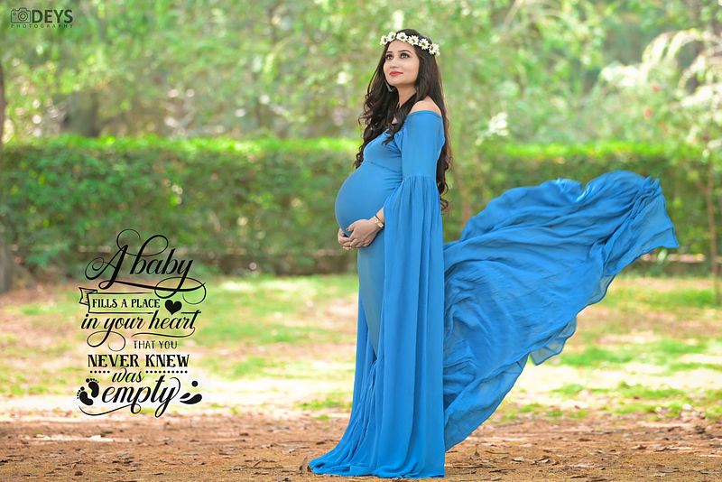 DP011 - Sky Blue Body Fit Gown