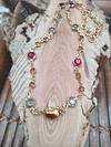 Strass charms kitten necklace
