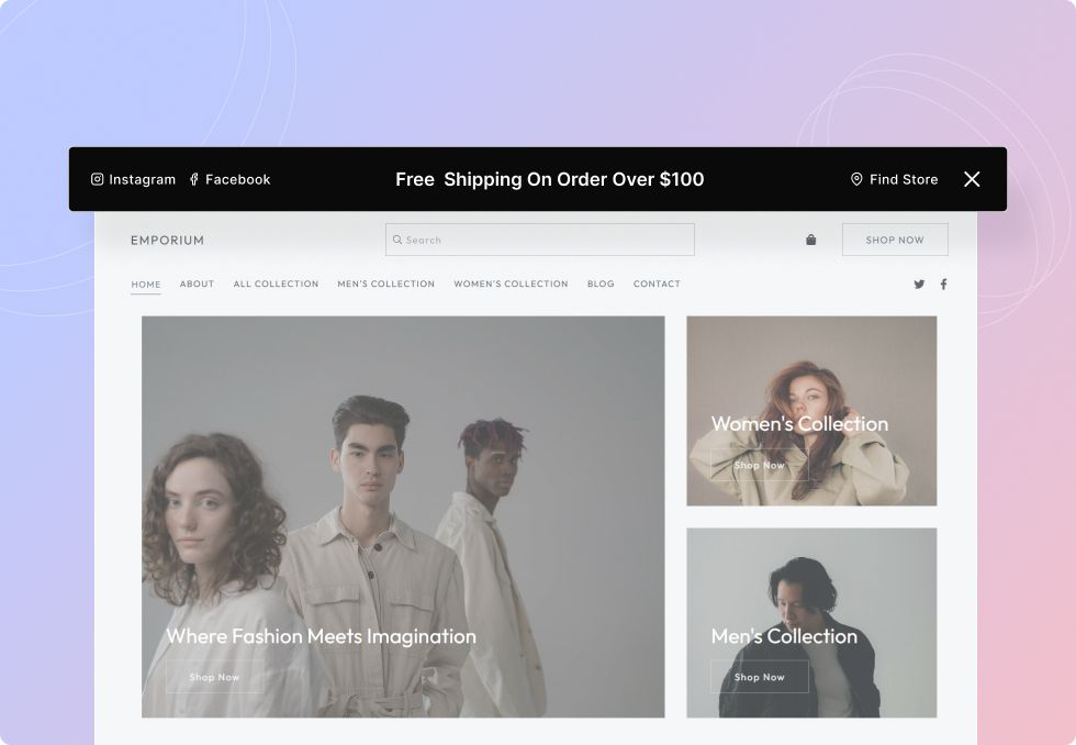 Maximize engagement with announcement bar