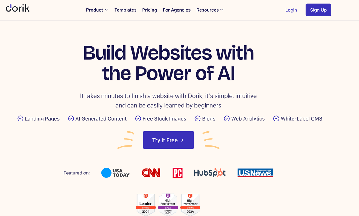 Image of Dorik homepage