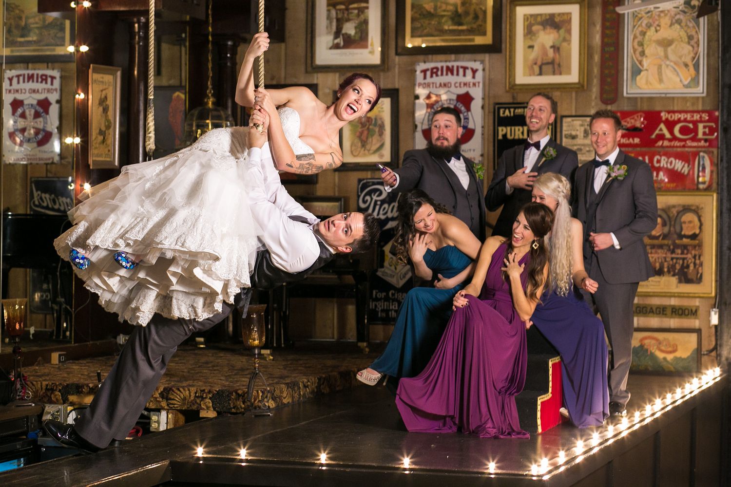 wedding bride groom old san francisco steakhouse