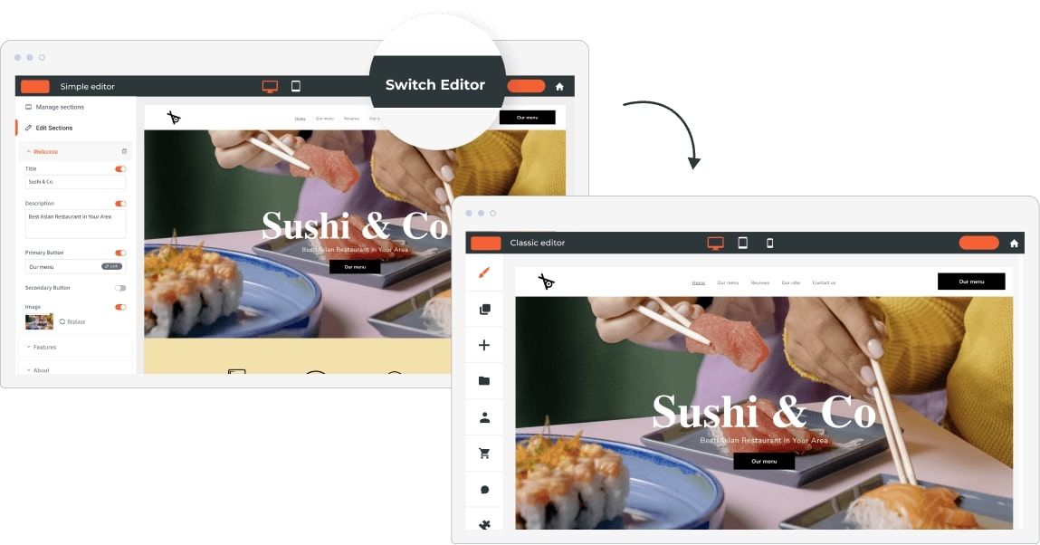 Créateur de sites Web Duda - Alternative à Wix