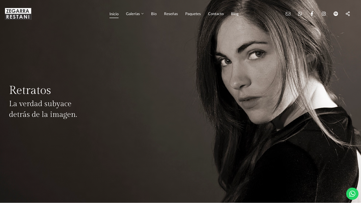 Site do portfólio Zegarra Restani Boudoir