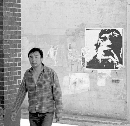 Man and Paste Up Seattle 1985
