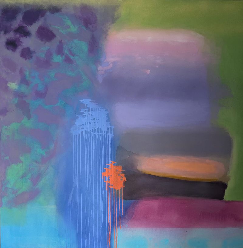 Paradoxes, peinture carrée abstraite