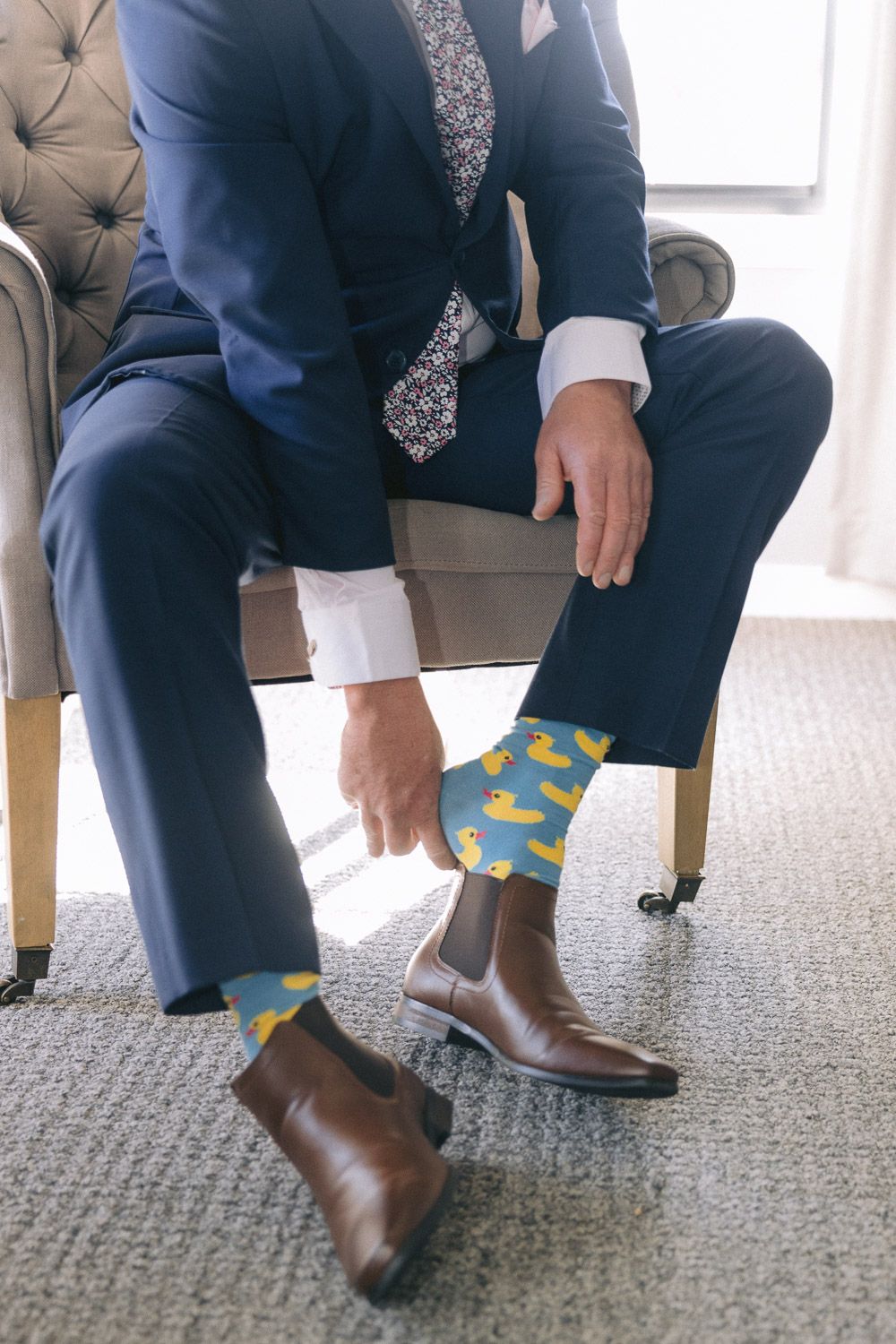Groom Getting Ready