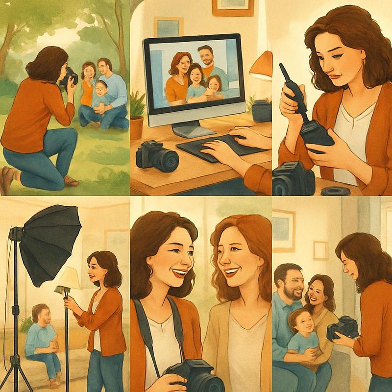 Behind the scenes of a family photographer