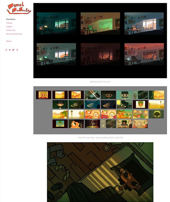 Sito web di animazione di Daniel Duboulay