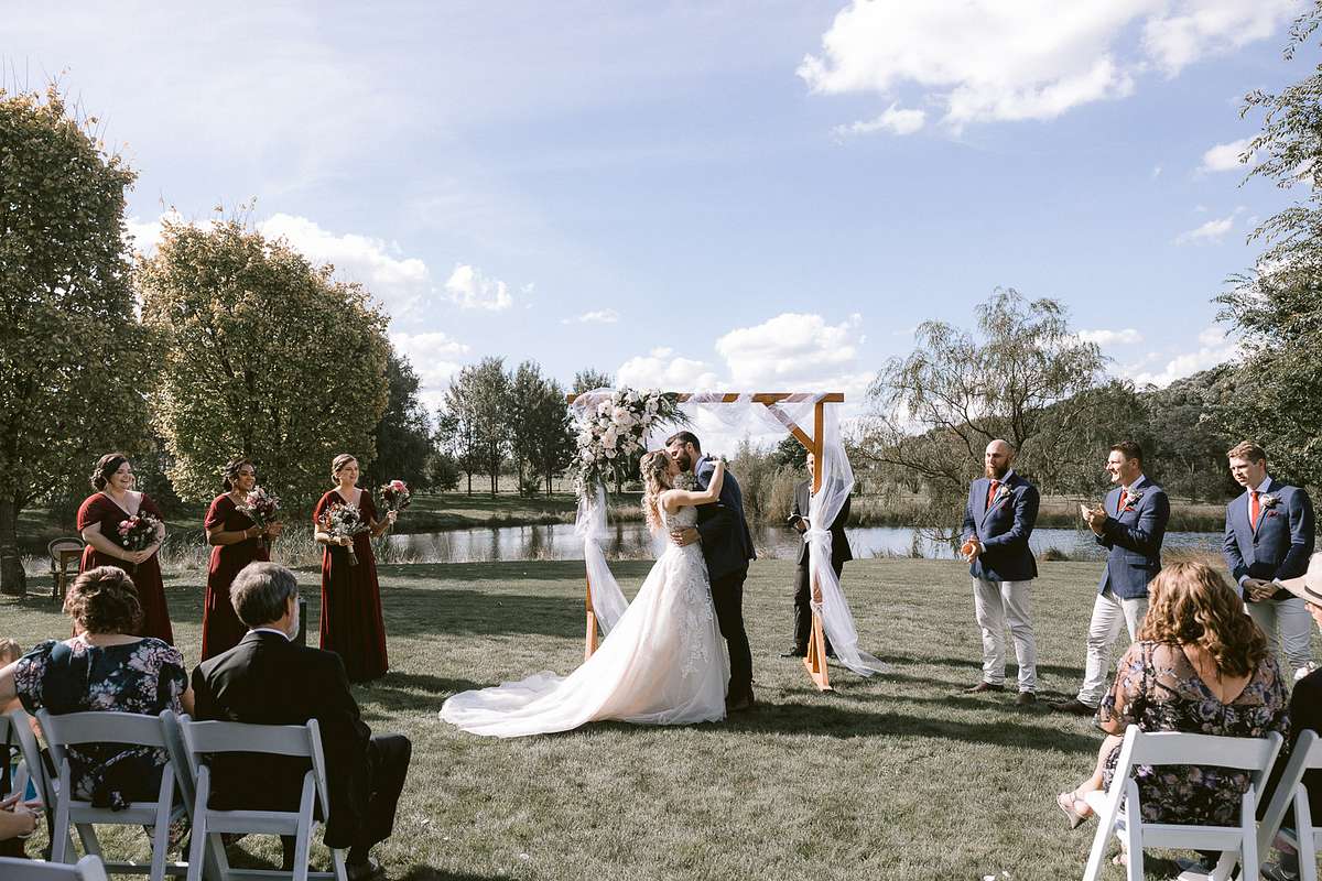 Wedding Ceremony at Waldara Farm Blue Mountains