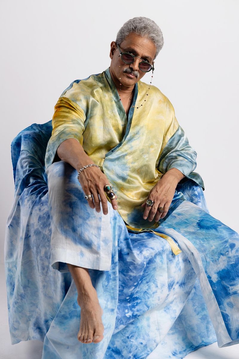 Unisex Kimono Jacket Golden Hour (Blue Gold)