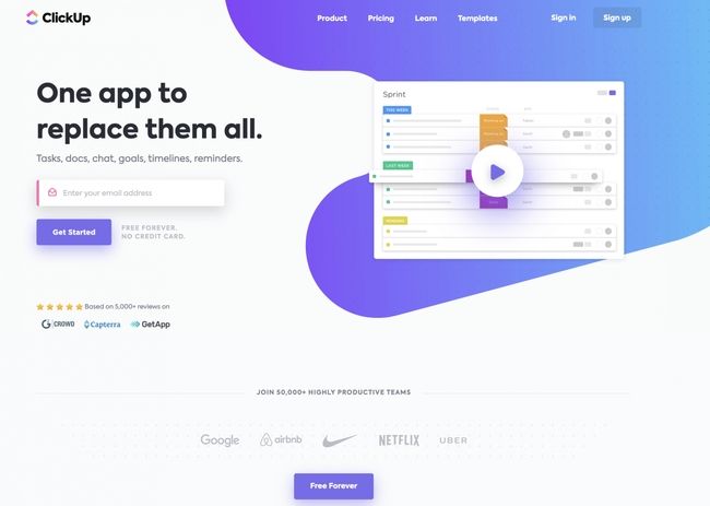 ClickUp - Application de productivité pour la gestion des tâches