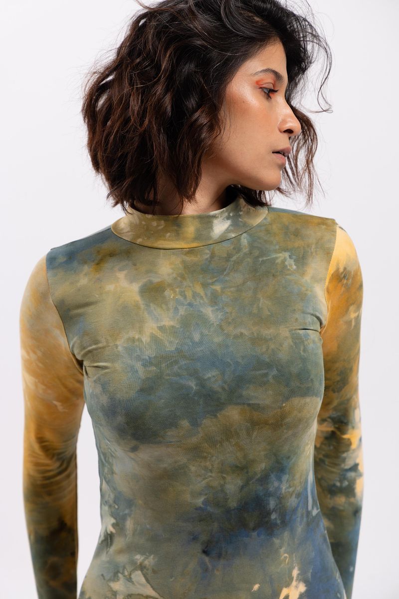 Full Sleeve Leotard Golden Hour (Blue Gold)