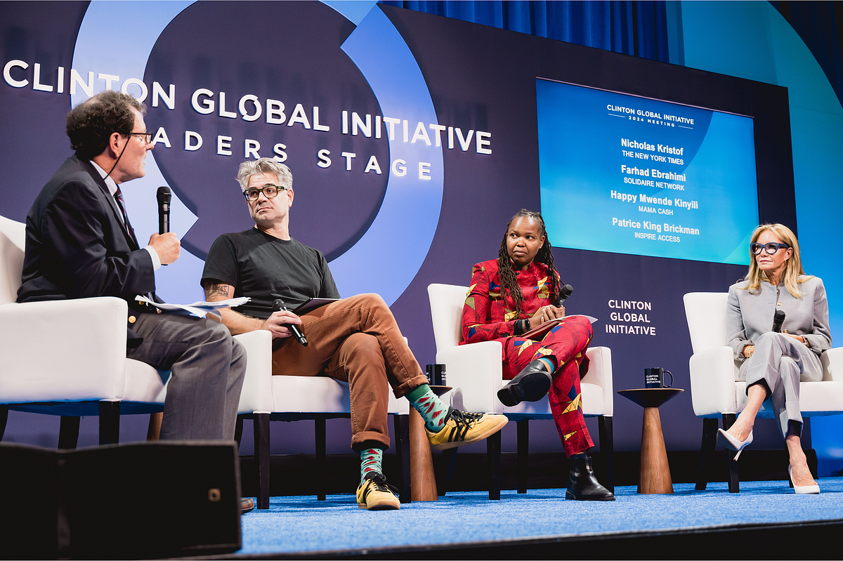 Leadership panel discussion at the Clinton Global Initiative 2024 Meeting in New York City, photographed by Andriana Ortiz, documenting executive presence, strategic dialogue, and global impact storytelling.
