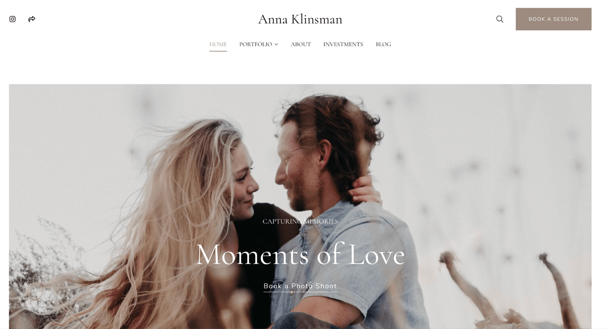 Pixpa's website template color