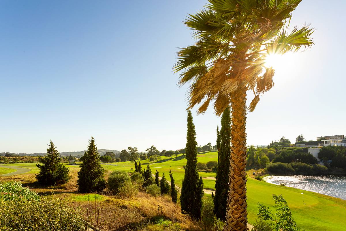 Vista sobre os campos de golfe do Belas Clube de Campo &ndash; fotografia de paisagem e arquitetura