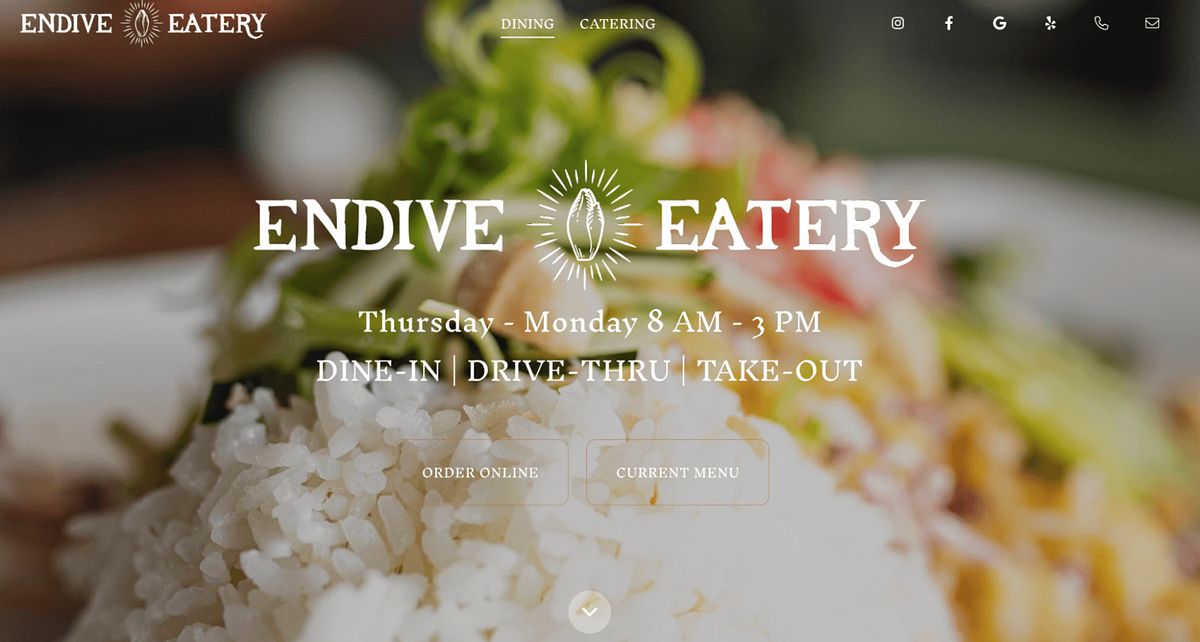 Strona internetowa Endive Eater