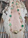Strass charms kitten necklace