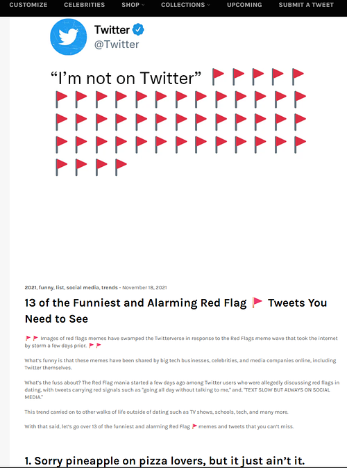 13 of the Funniest and Alarming Red Flag 🚩 Tweets You Need to See