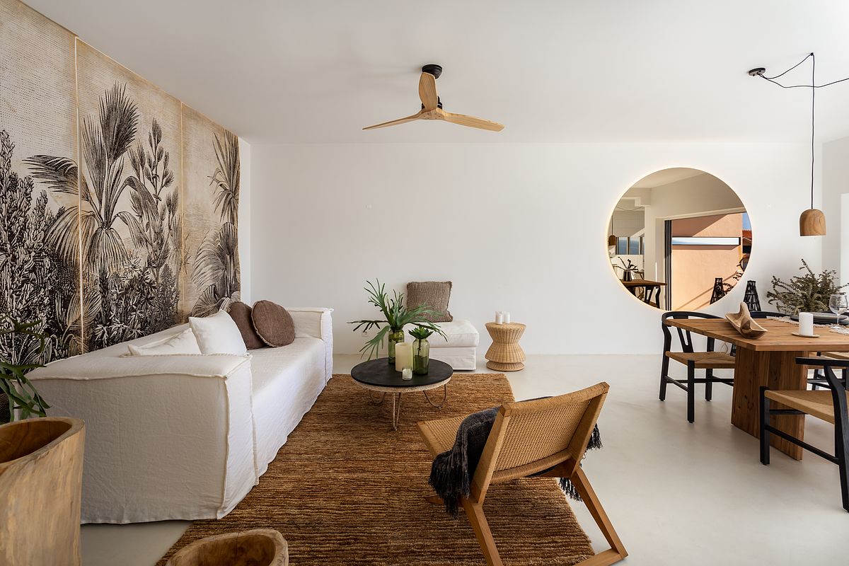 Detalhes de interiores de apartamento T2 na Guia em Cascais com foco em materiais e textura