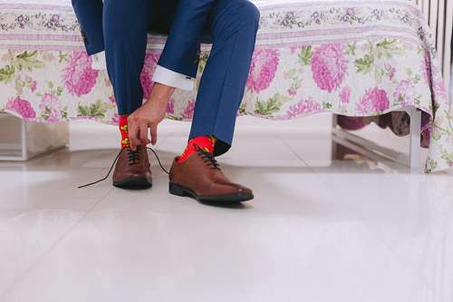 Groom Getting Ready