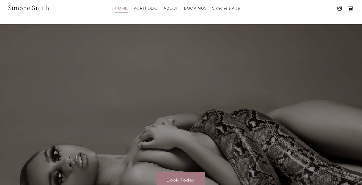 Simone Smiths Model-Portfolio-Website