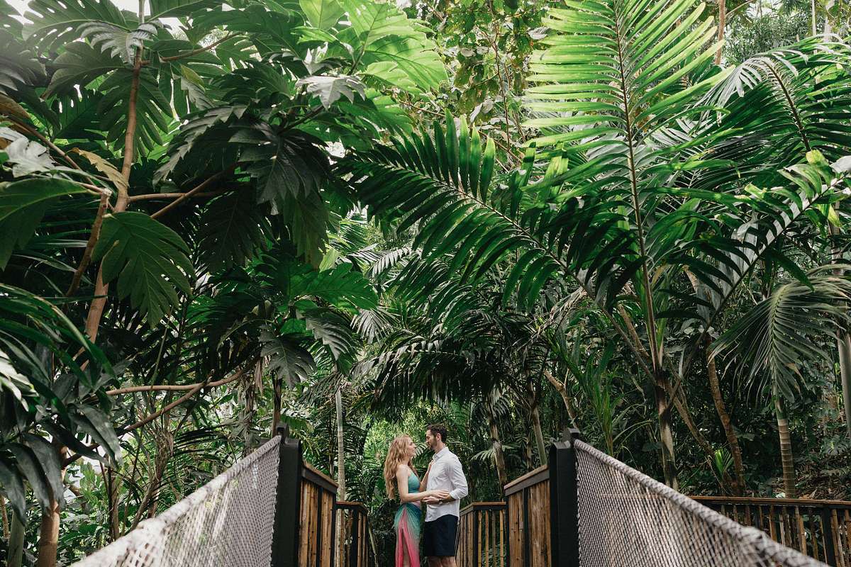 Photographer capturing engagement at Nayara Springs Costa Rica