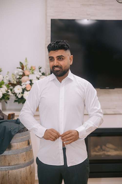 Groom Getting Ready