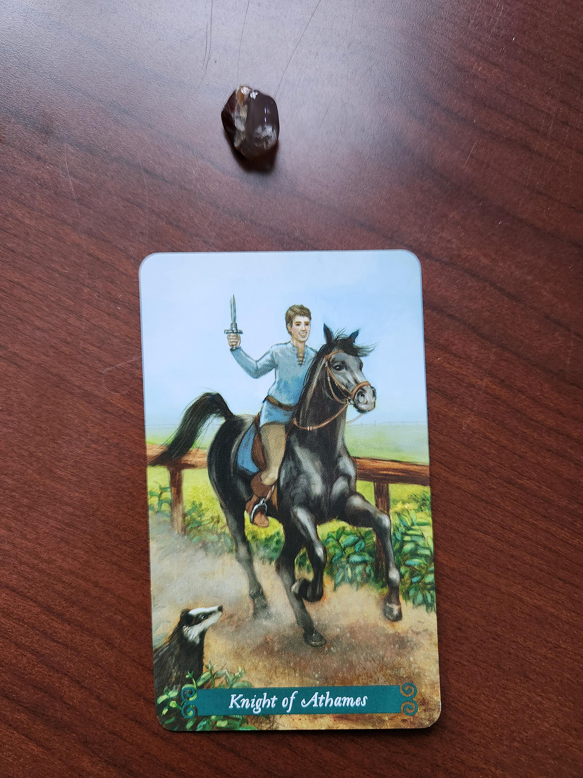 Fire Agate and Knight of Athames