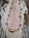 Strass charms kitten necklace