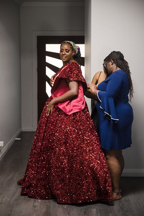Bride Getting Ready