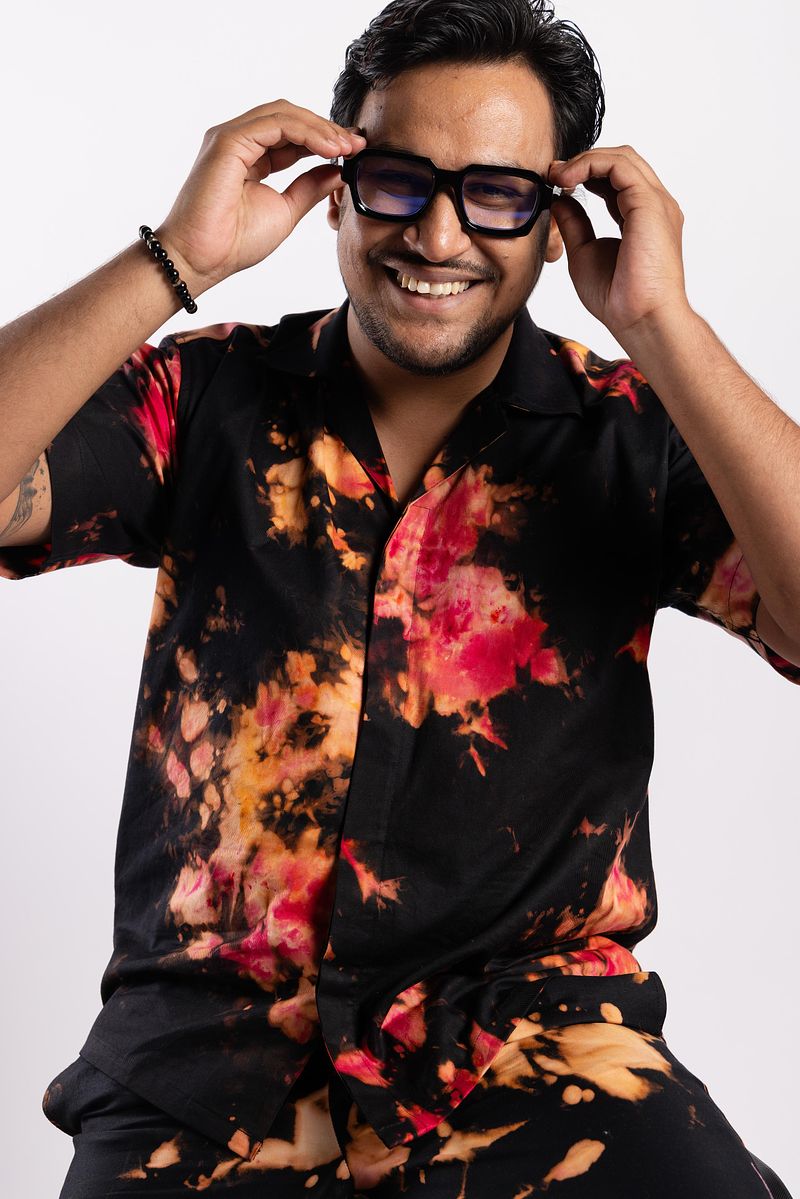 Cuban Collar Shirt - Eclipse Night