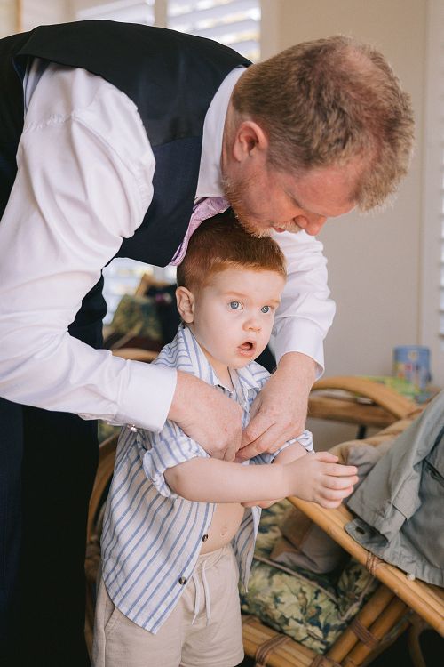 Groom Getting Ready