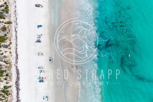 a drone photo of silver sands beach