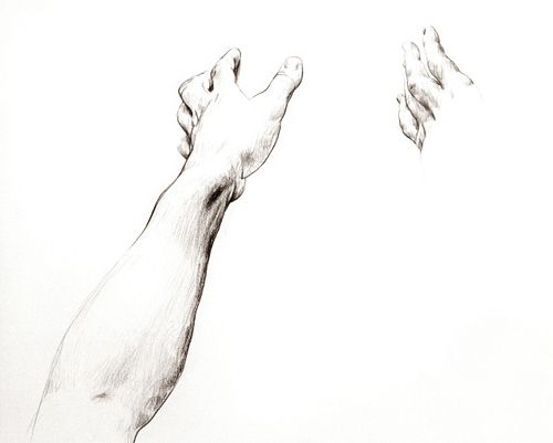 simple drawing, drawing hands, pencil on paper, act of practising,