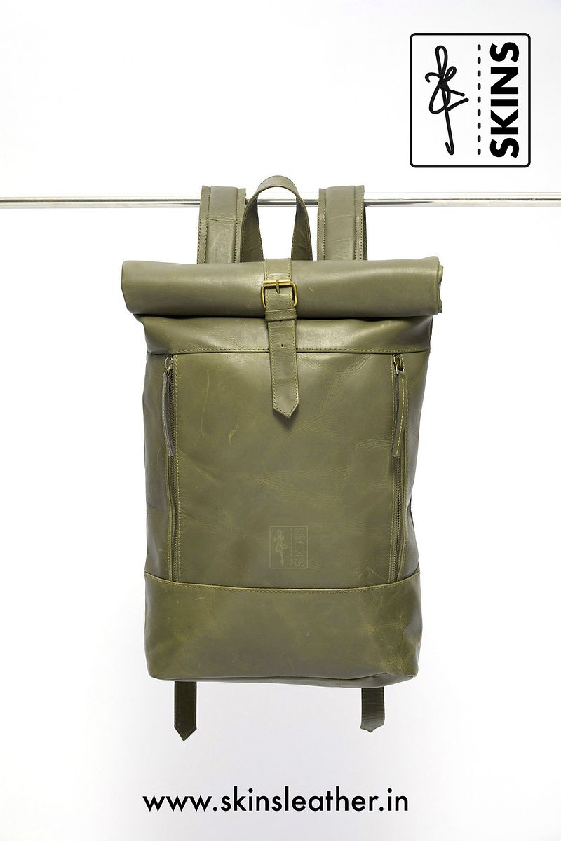 SKINS: Koshā Vanta Leather Rolltop Backpack