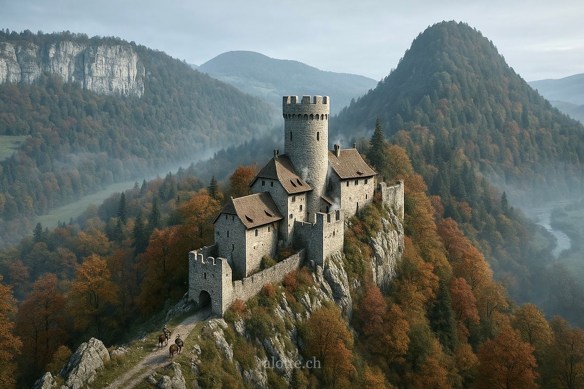 A GenAi design of how Neu-Falkenstein castle wold have looked 700 years ago | Martin Potter