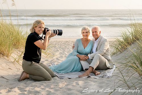 Legacy of Love Photography captures a surprise beach proposal and second love session in Jacksonville Beach, Florida.