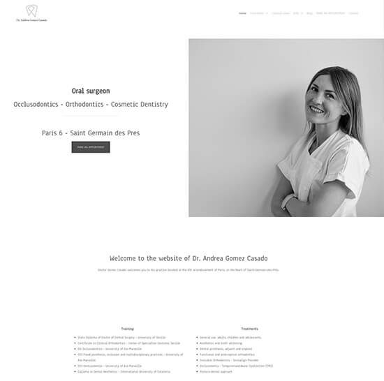Dr. Andrea Gomez Casado Portfolio Website Examples