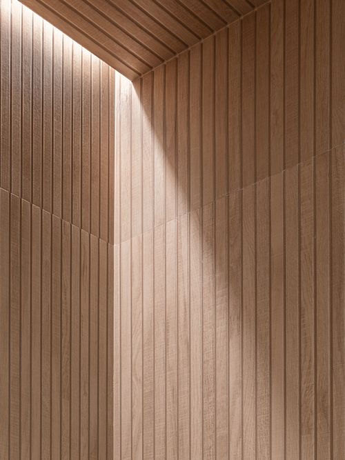 Soft light casting shadows on geometric shapes and natural textures &ndash; Columna project
