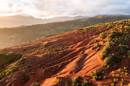 Marslandschaft mit vulkanischem Sand