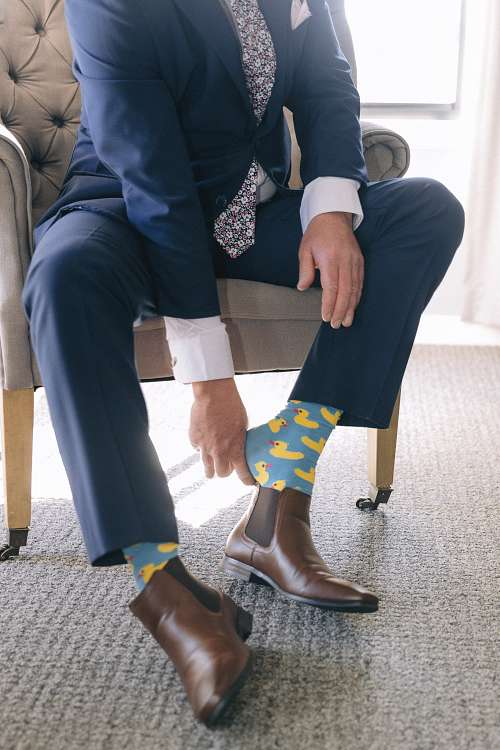 Groom Getting Ready