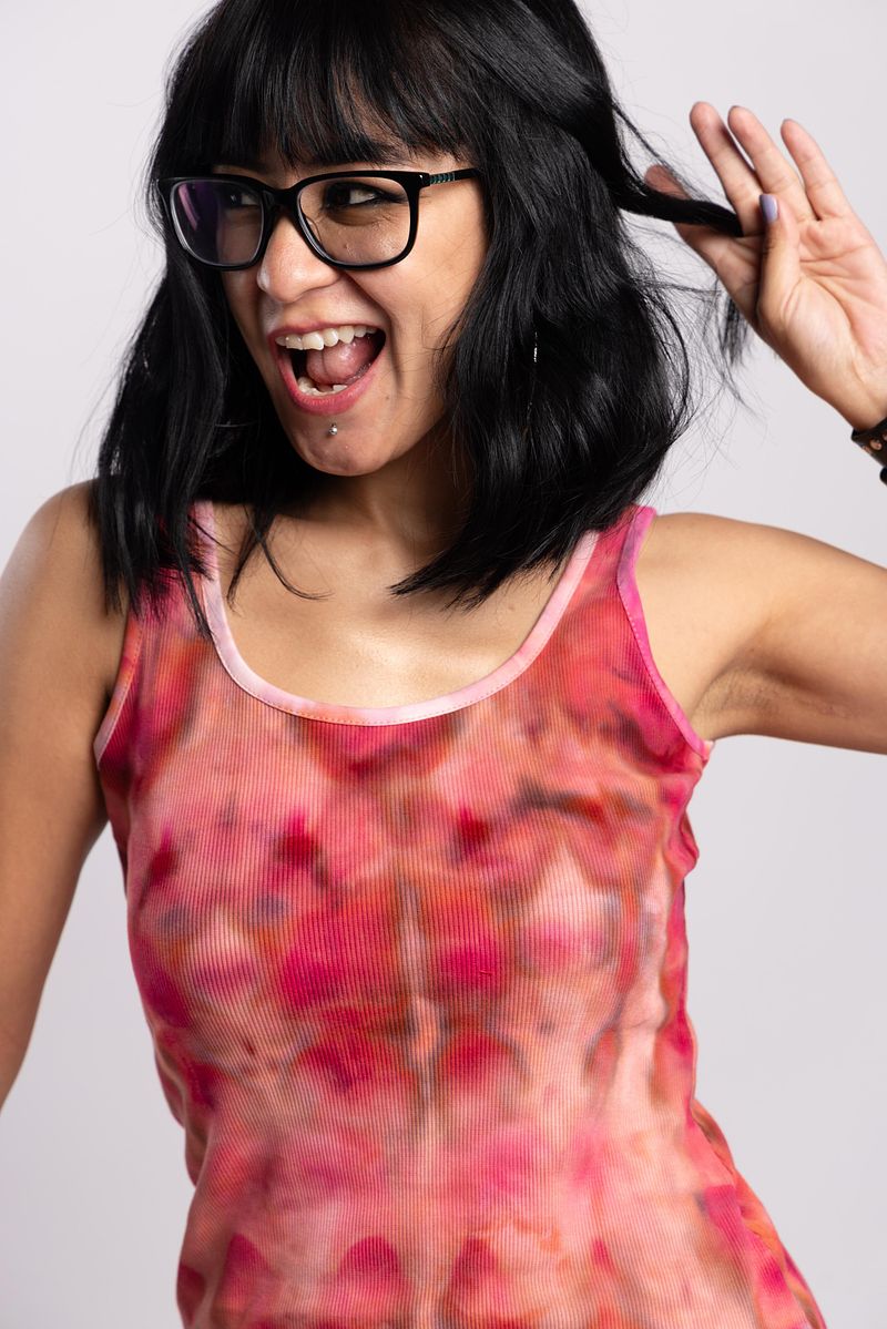 Ribbed Dress  -  Rosé Hour (Red)